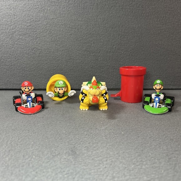 Nintendo Other - Super Mario Brothers Nintendo Figures Karts Toys Collectibles Mixed Lot Of‎ 5